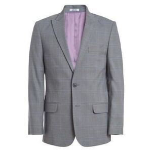 Big‎ Boys Stretch Subtle Windowpane Jacket Size 18 US